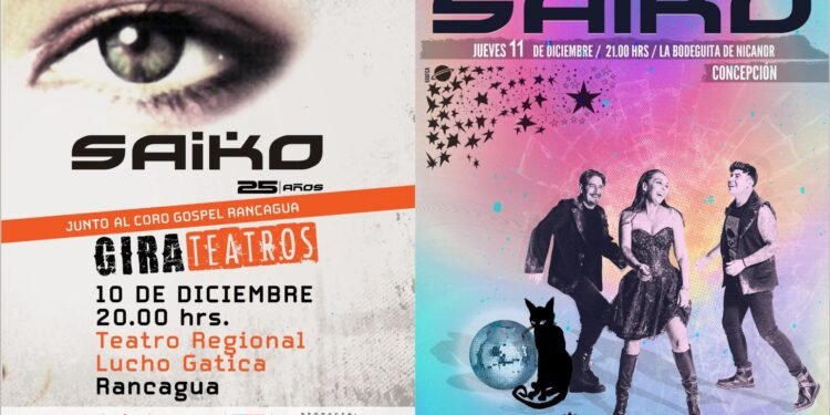 Saiko celebra 25 años de trayectoria con dos shows imperdibles de fin de año