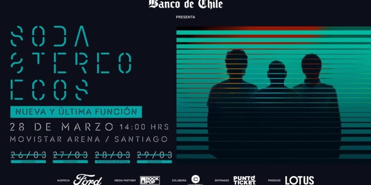 Soda Stereo Ecos anuncia quinta y última función en Movistar Arena