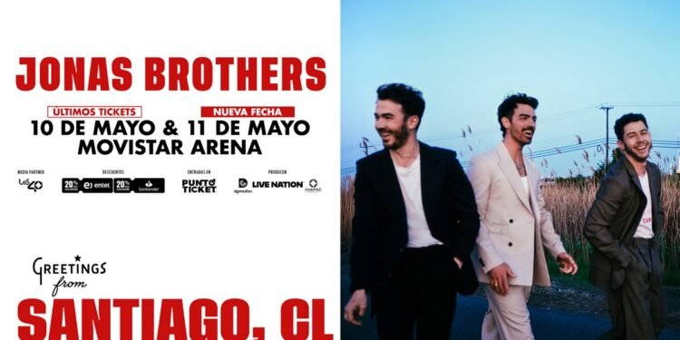 Por éxito de ventas, ¡Segunda fecha de Jonas Brothers en Chile!