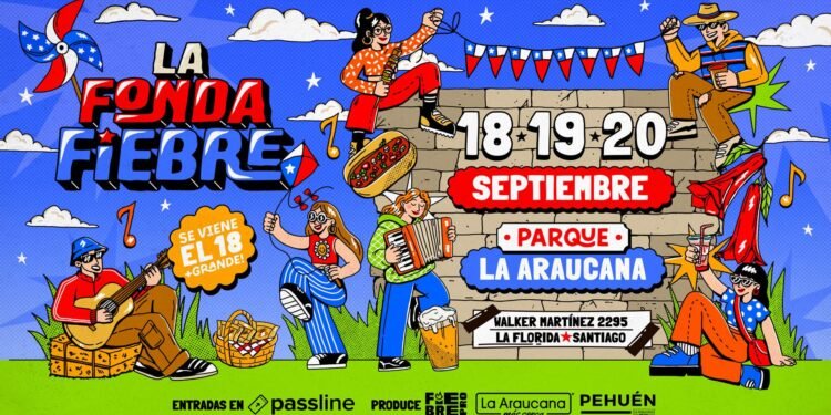 La Florida se prepara para la fiesta dieciochera más grande: Fonda Fiebre reúne a Joe Vasconcellos, Amar Azul y Santaferia